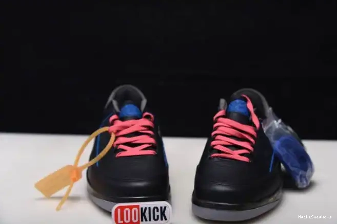MaikeSneakers Off-White DJ4375-004 Blue Retro 2 Low Black SP Jordan 0326